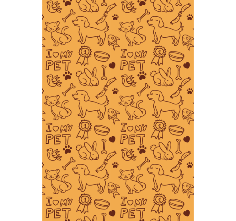 Cute animal wallpaper for my pets - TenStickers