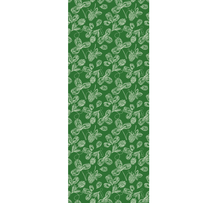 Bedroom wallpaper green magnolia twig design - TenStickers