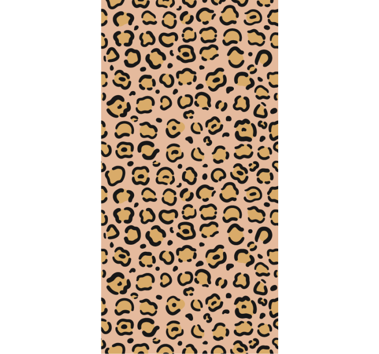 Leopard pastel color print bedroom wallpaper - TenStickers