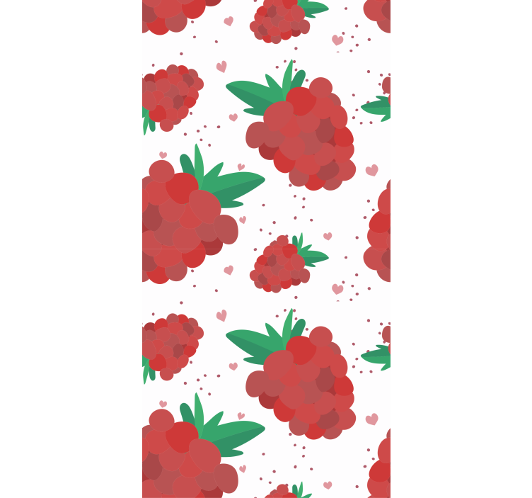 Bedroom wallpaper berries watercolor stain pattern - TenStickers