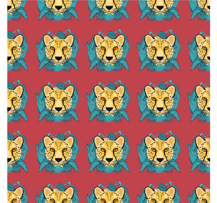 Wallpaper patterns oriental style leopard design - TenStickers