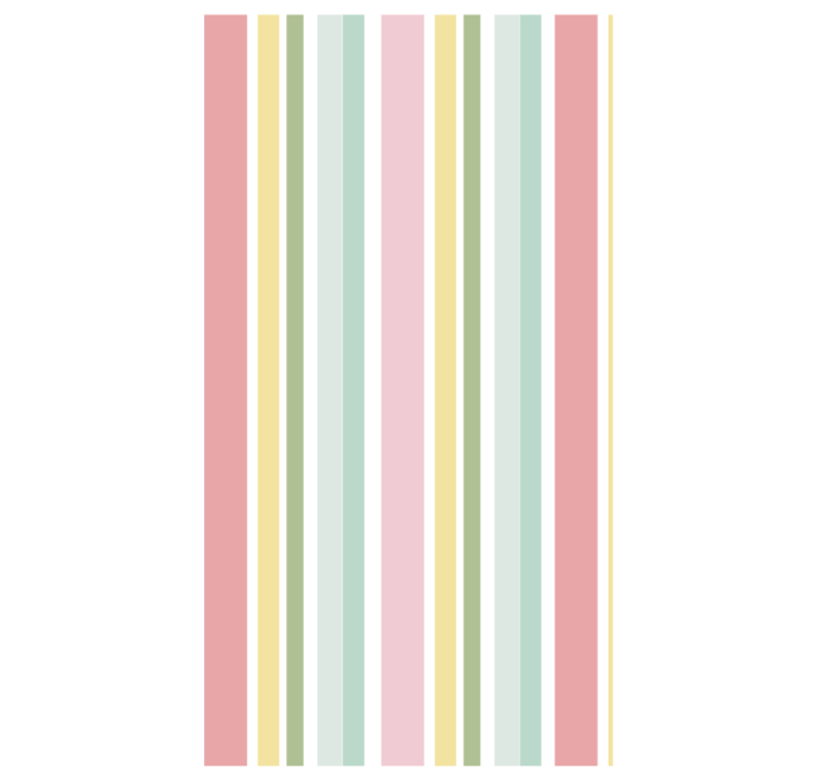 Wallpaper patterns horizontal pastel multicolor stripes - TenStickers