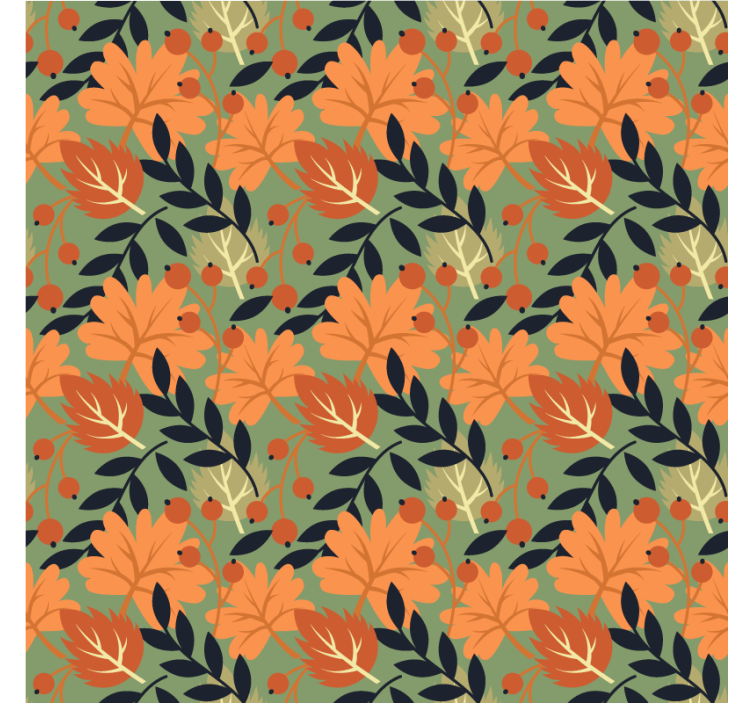 Wallpaper patterns big autumn leaves design - TenStickers