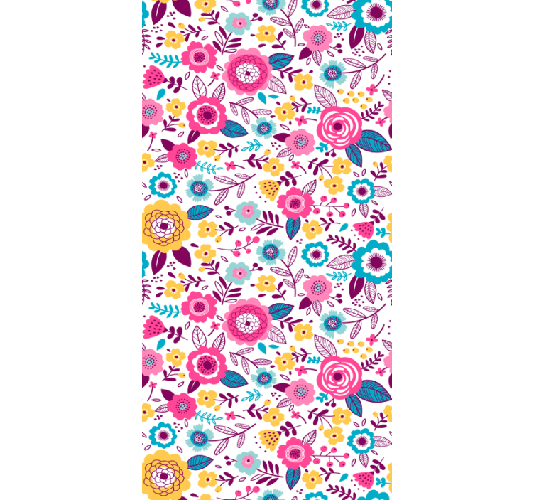 Bedroom wallpaper vibrant botanical inspiration - TenStickers