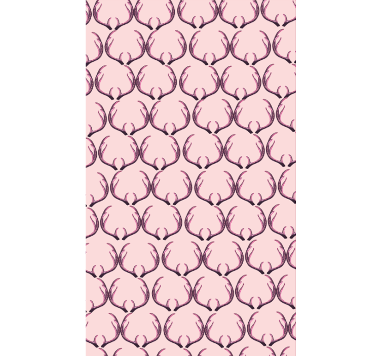 Cute animal wallpaper pink stag antlers - TenStickers