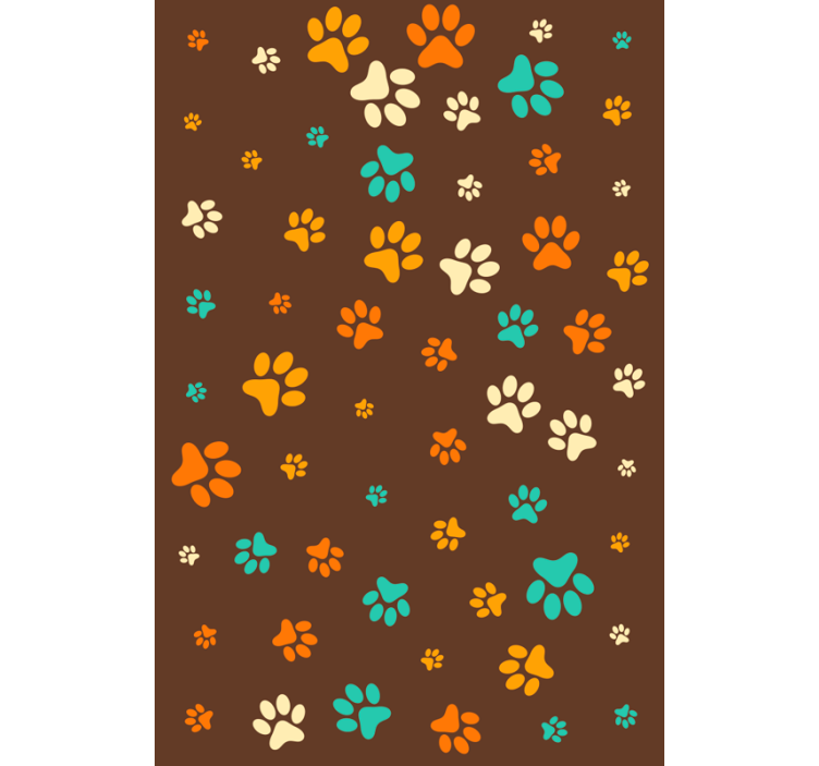 Cute animal wallpaper dog paw print design - TenStickers