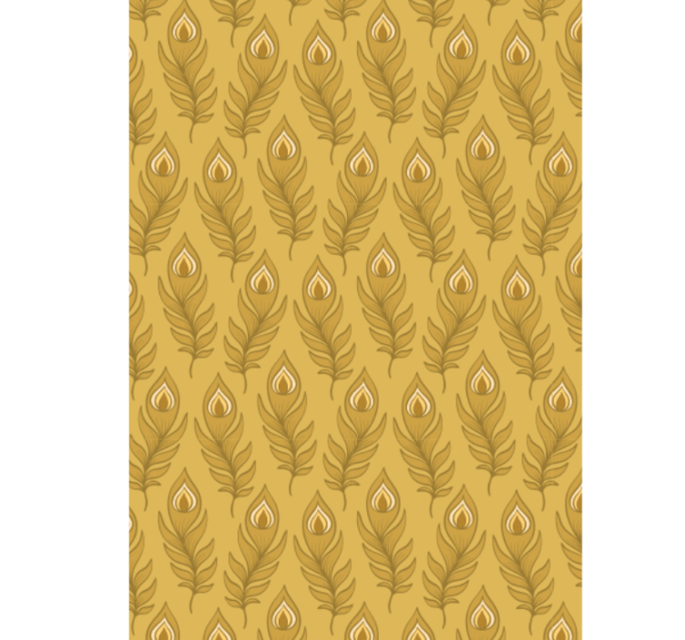 Cute animal wallpaper featuring blue floral turkey - TenStickers