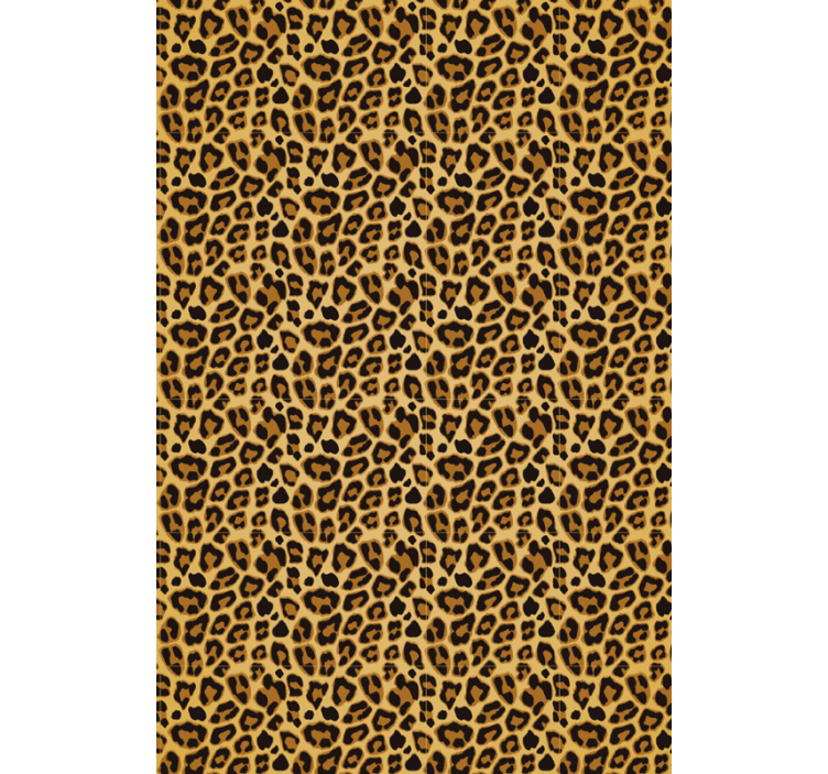 Cute animal wallpaper leopard print area accent - TenStickers