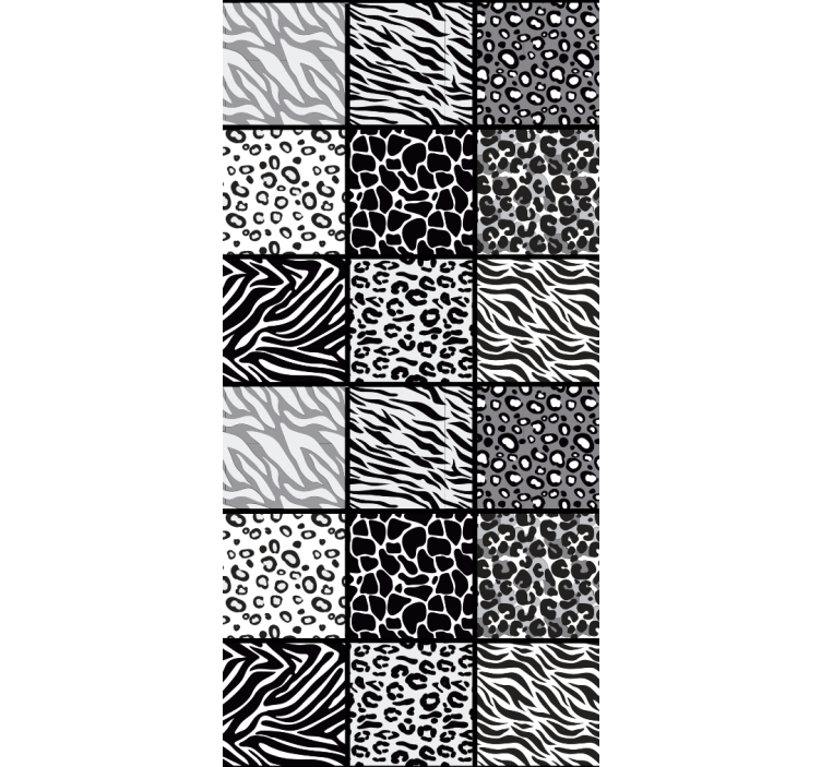 Cute animal wallpaper featuring various animal prints - TenStickers