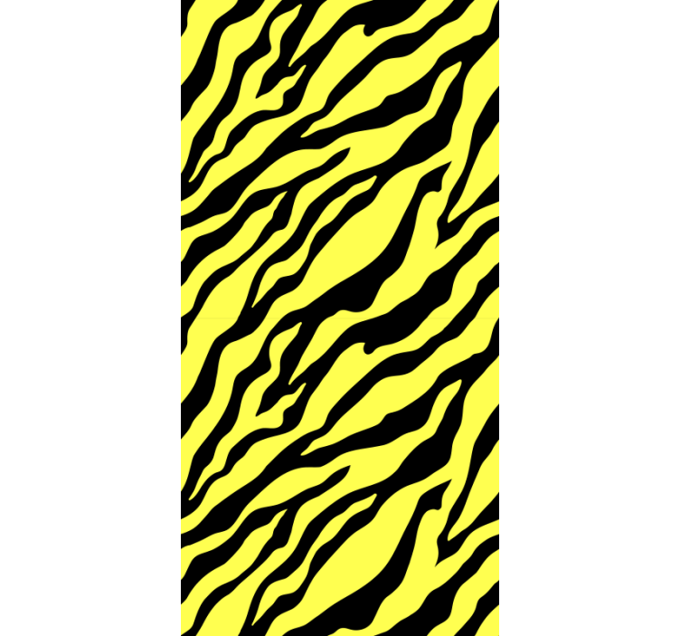 Cute animal wallpaper yellow zebra design - TenStickers