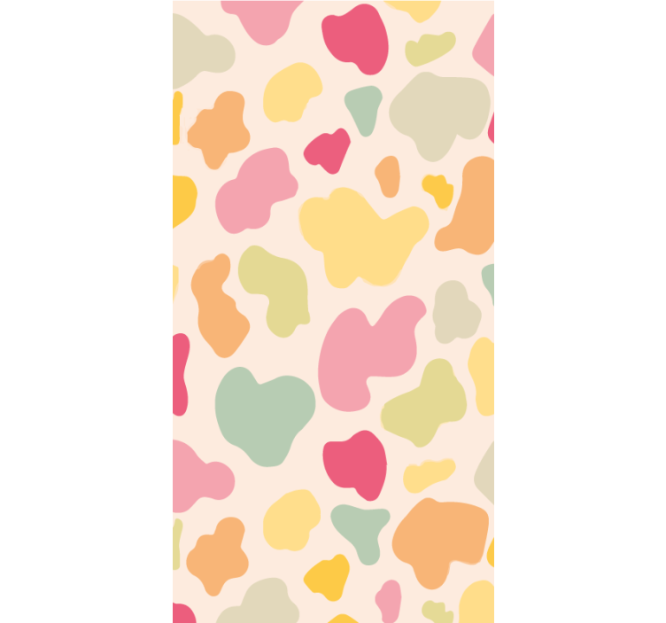 Cute animal wallpaper rainbow cow print - TenStickers