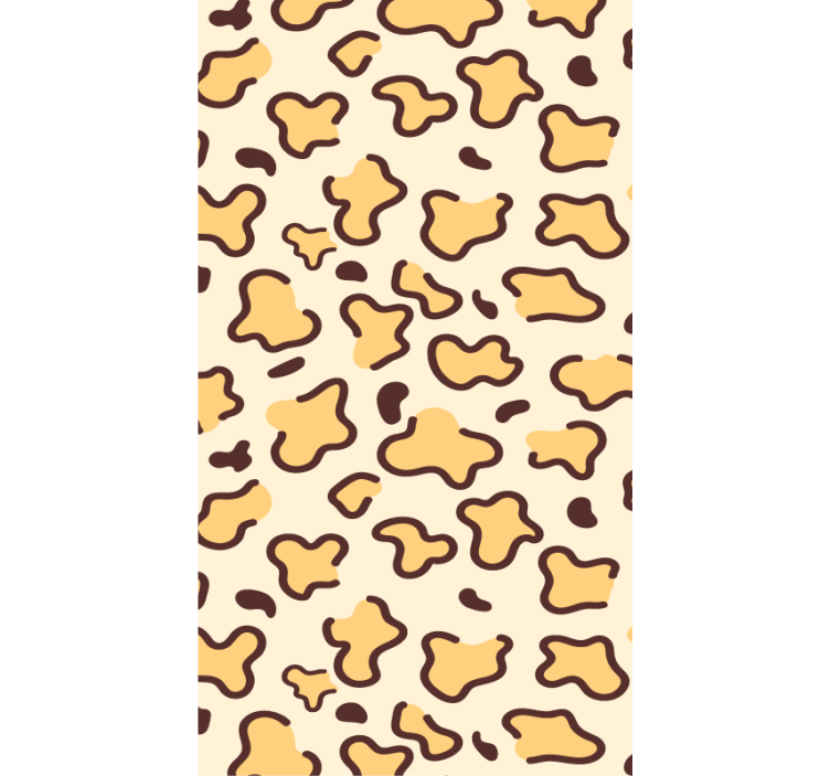 Cute animal wallpaper featuring large leopard shapes - TenStickers