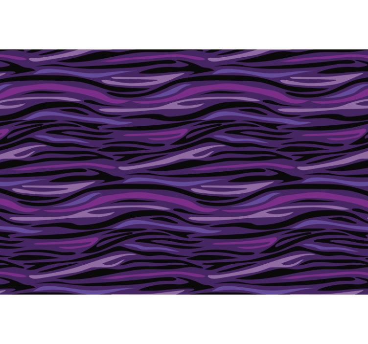 Cute animal wallpaper in purple wave pattern - TenStickers