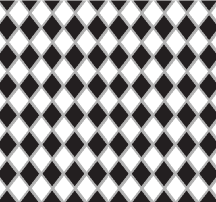 Office wallpaper black and white diamonds design - TenStickers