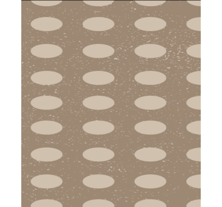 Dining room wallpaper geometric brown circle pattern - TenStickers