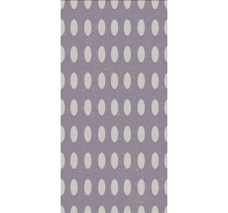 Dining room wallpaper geometric gray and purple circles - TenStickers