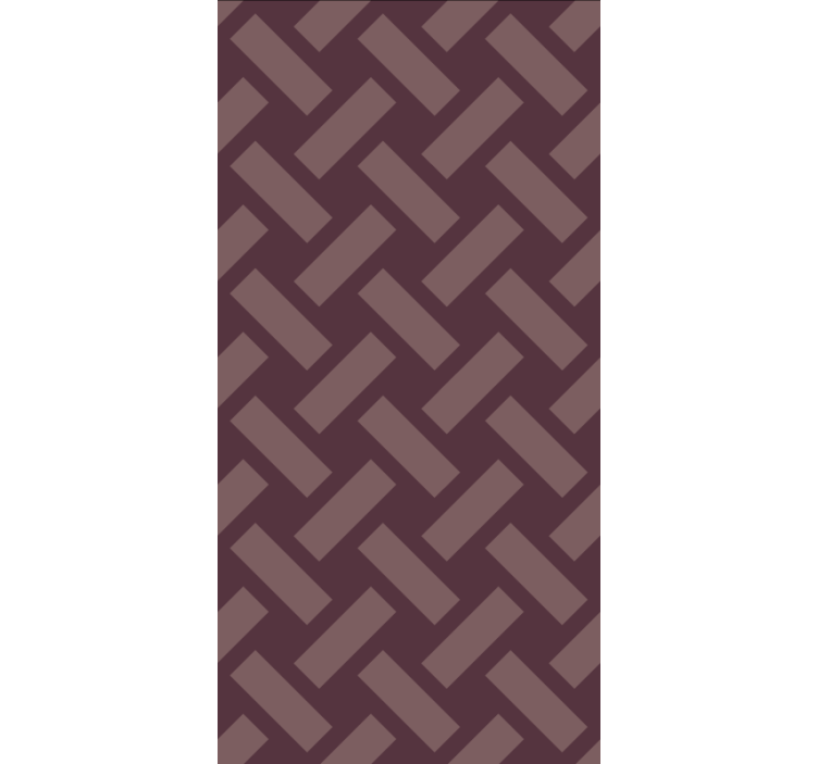 Dining room wallpaper in geometric purple squares - TenStickers