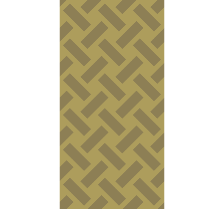 Dining room wallpaper geometric yellow square pattern - TenStickers