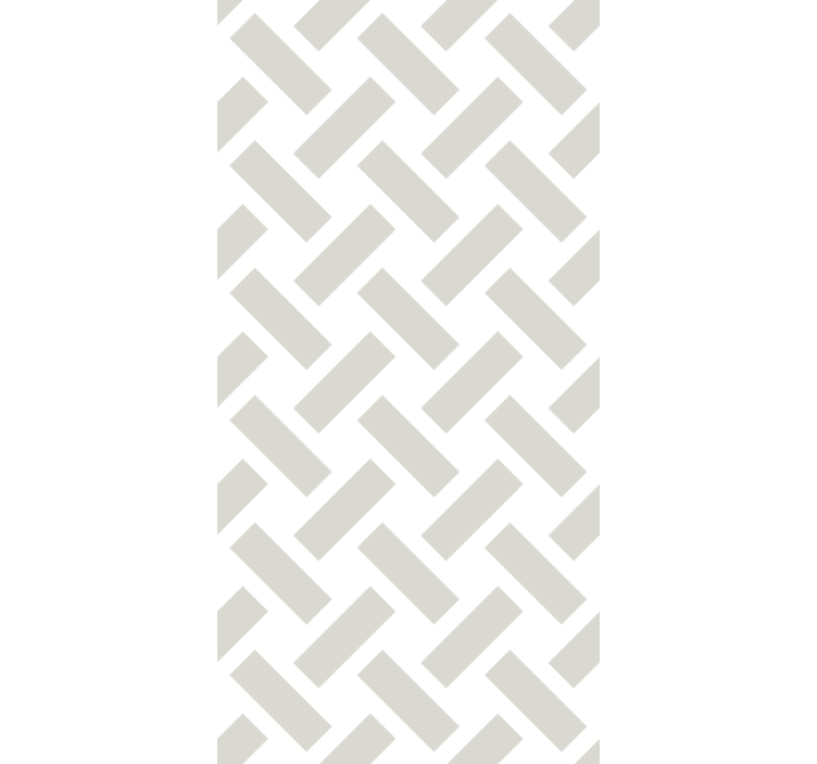 Dining room wallpaper geometric white squared pattern - TenStickers