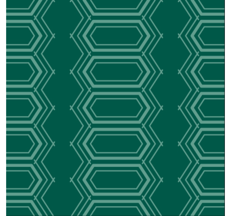 Dining room wallpaper emerald geometric design - TenStickers