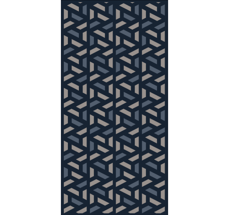 Dining room wallpaper interlocking angles design - TenStickers