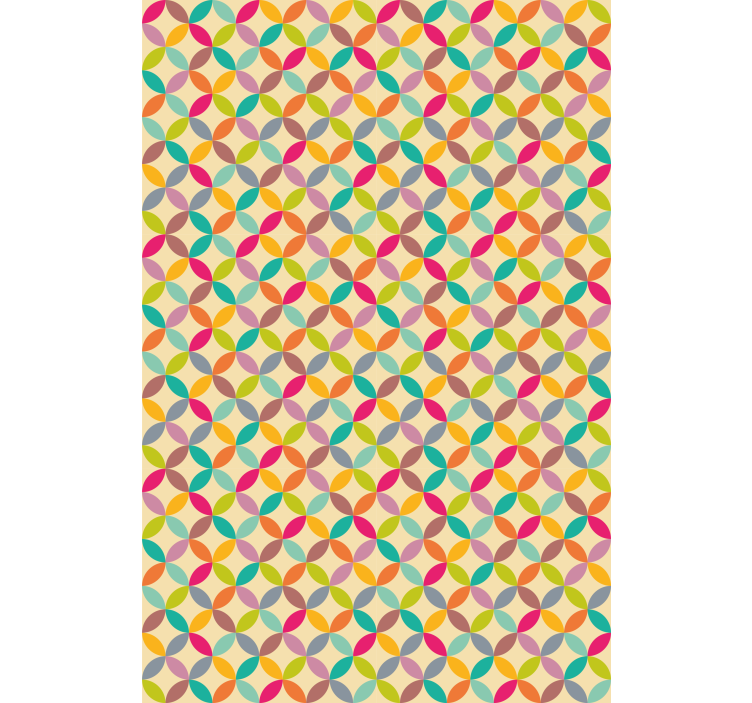 Dining room wallpaper colorful geometric design - TenStickers