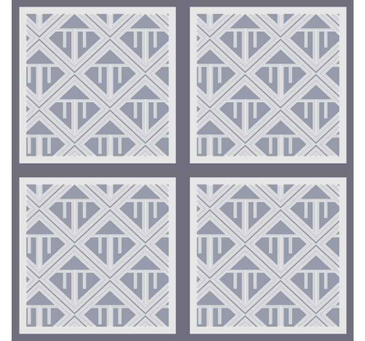 Dining room wallpaper geometric pattern design - TenStickers
