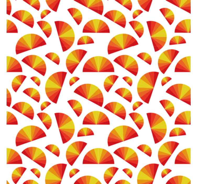 Wallpaper geometric circular motif design - TenStickers