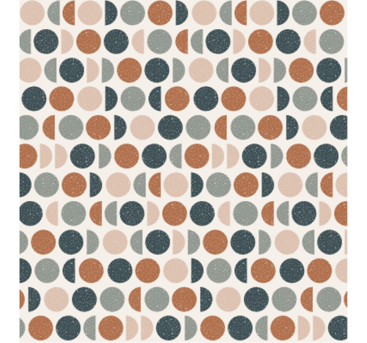 Wallpaper geometric retro dots design - TenStickers
