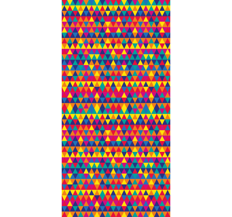 Wallpaper geometric colorful triangles design - TenStickers