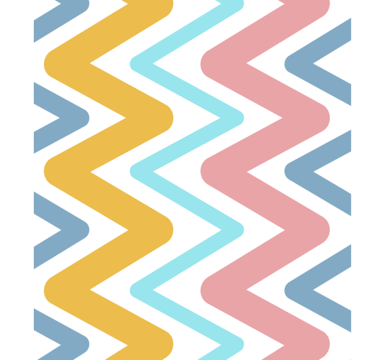 Wallpaper geometric lively zigzag design - TenStickers