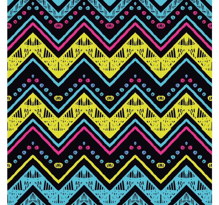 Wallpaper geometric vibrant chevron design - TenStickers