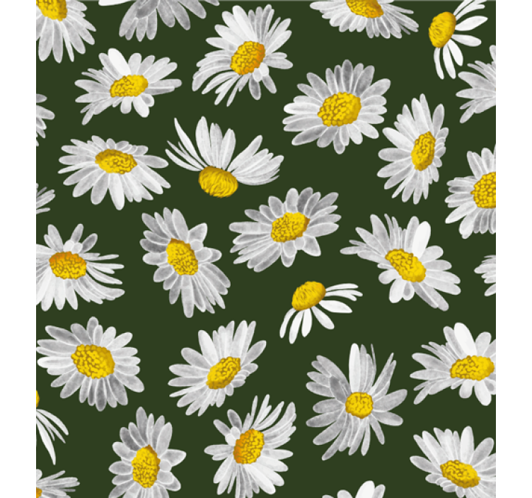 Nature wallpaper field of daisies - TenStickers