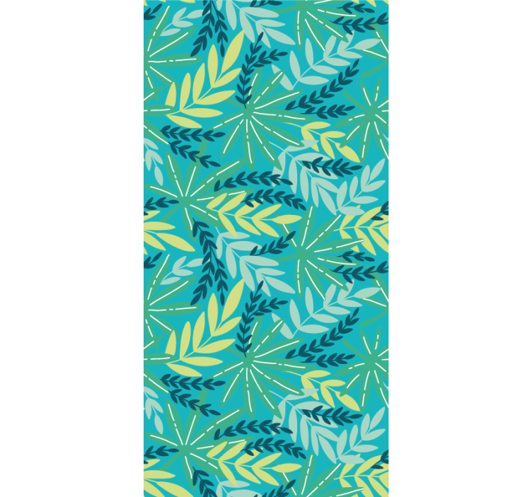 Nature wallpaper in a leafy tropical palette - TenStickers