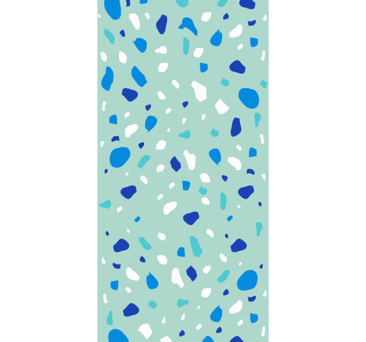 Textured wallpaper in blue tones terrazzo - TenStickers