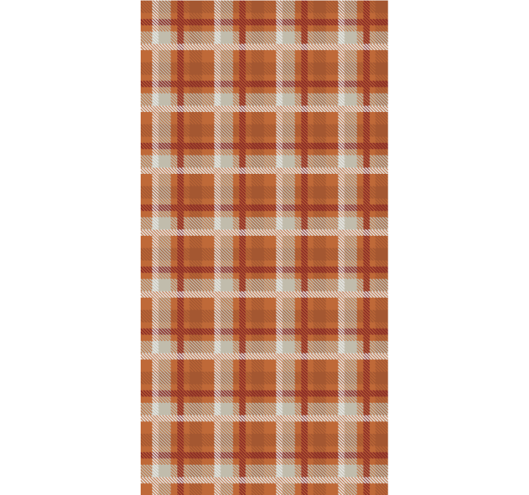 Master bedroom wallpaper autumn checkered design - TenStickers