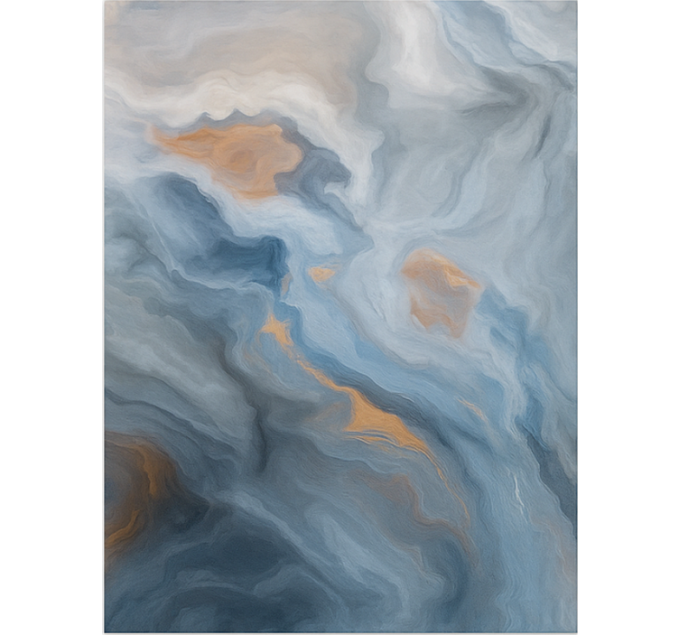 Wallpaper marble in amber and blue shades - TenStickers