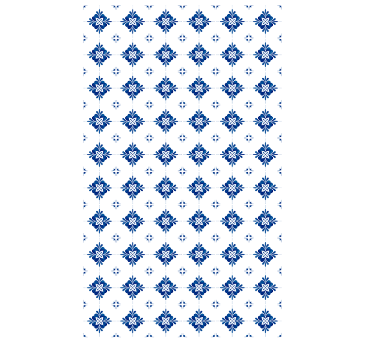 Tiles wallpaper with ceramic floral design - TenStickers