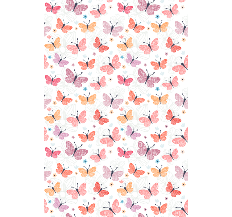 Wallpaper childrens room butterflies in flight - TenStickers
