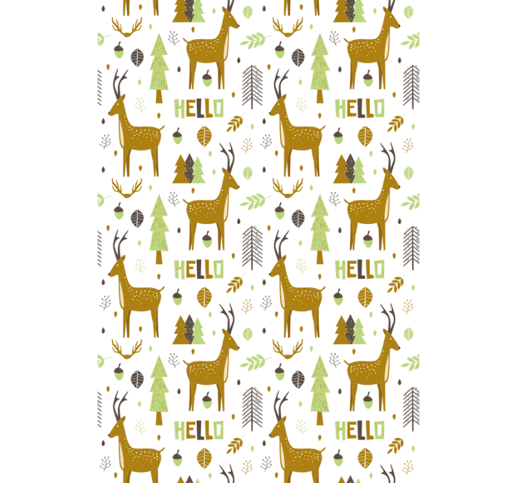 Wallpaper childrens room nordic forest welcome - TenStickers