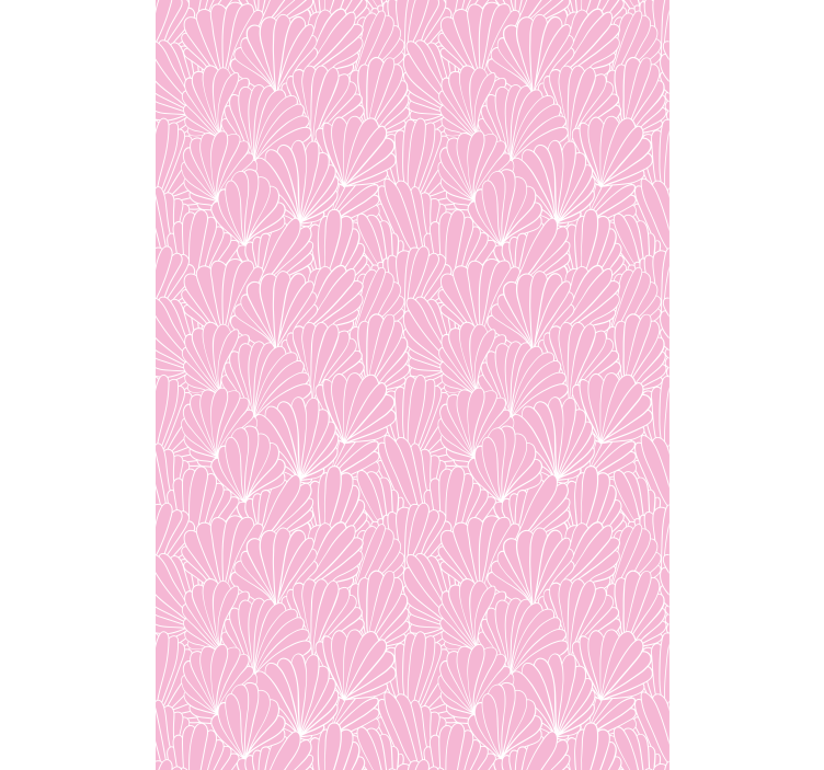 Wallpaper childrens room pink shell design - TenStickers