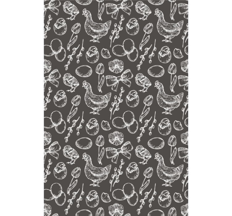 Wallpaper childrens room charming chicken designs - TenStickers