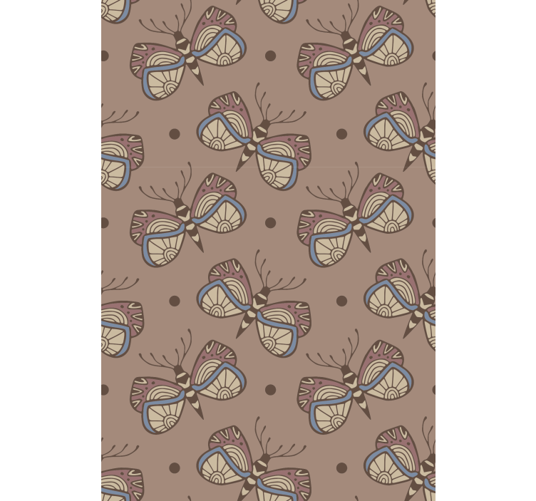 Butterfly wallpaper inspirational vintage design - TenStickers