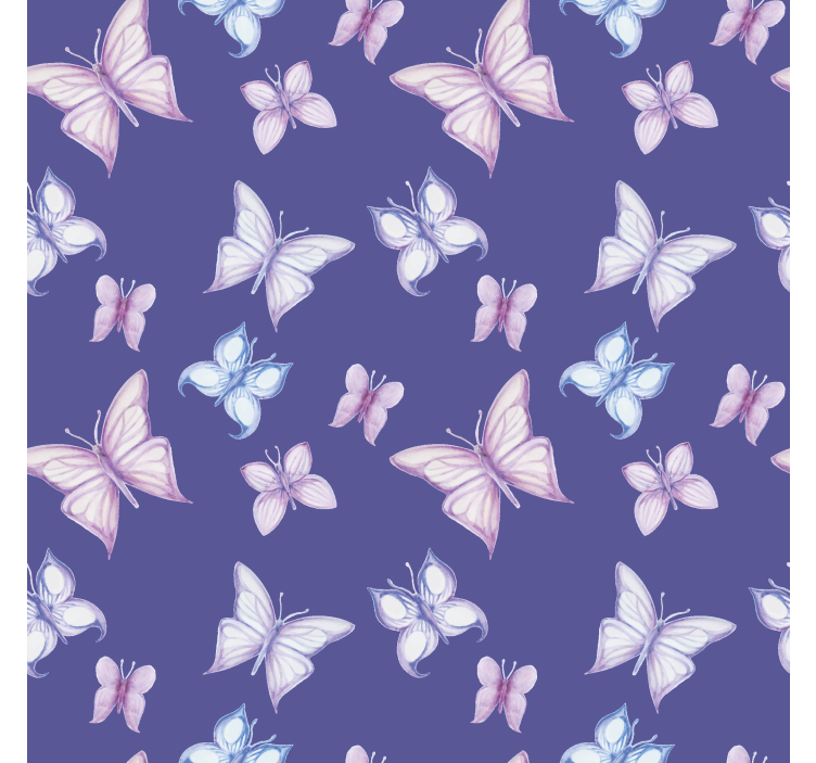 Butterfly wallpaper with purple background - TenStickers