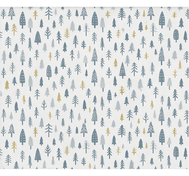 Nordic wallpaper nordic winter forest landscape - TenStickers