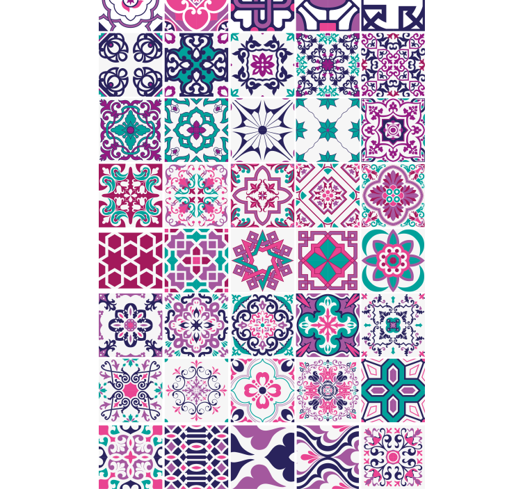 Wallpaper patterns geometric tile design - TenStickers