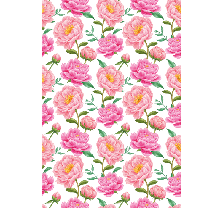 Classic wallpaper pink blossom - TenStickers
