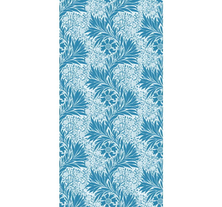 Classic wallpaper in blue victorian style - TenStickers