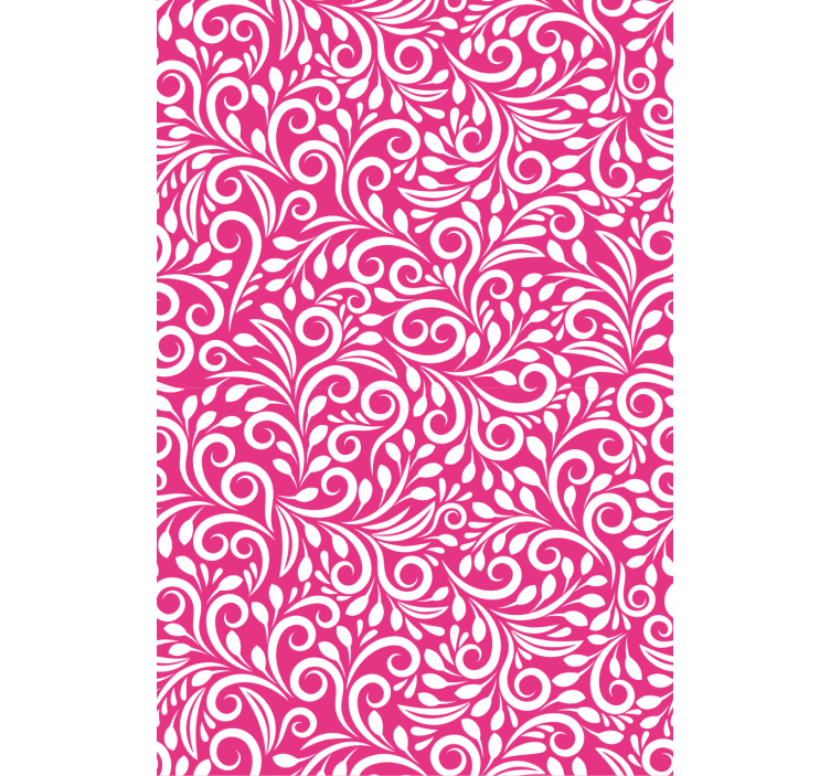 Living room wallpaper floral swirl design - TenStickers