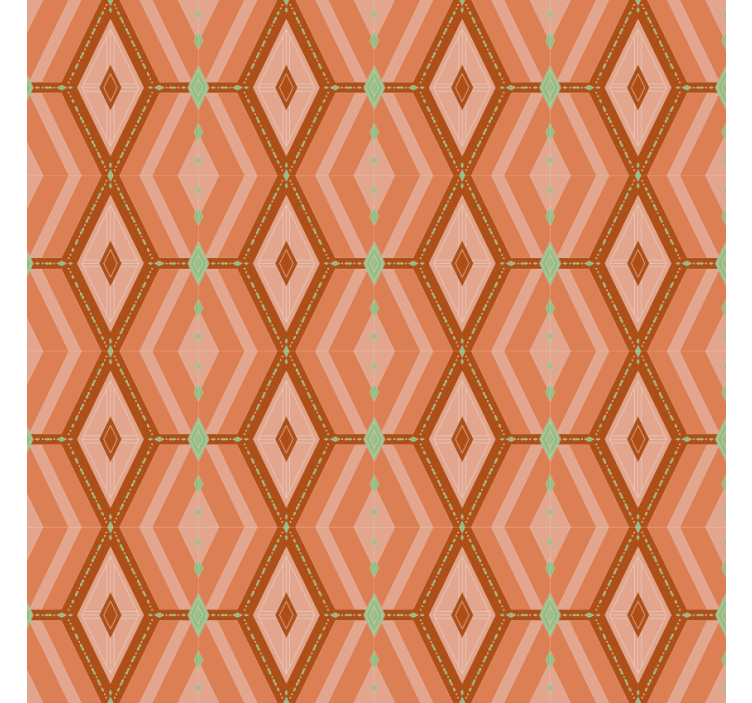 Living room wallpaper geometric hexagonal design - TenStickers